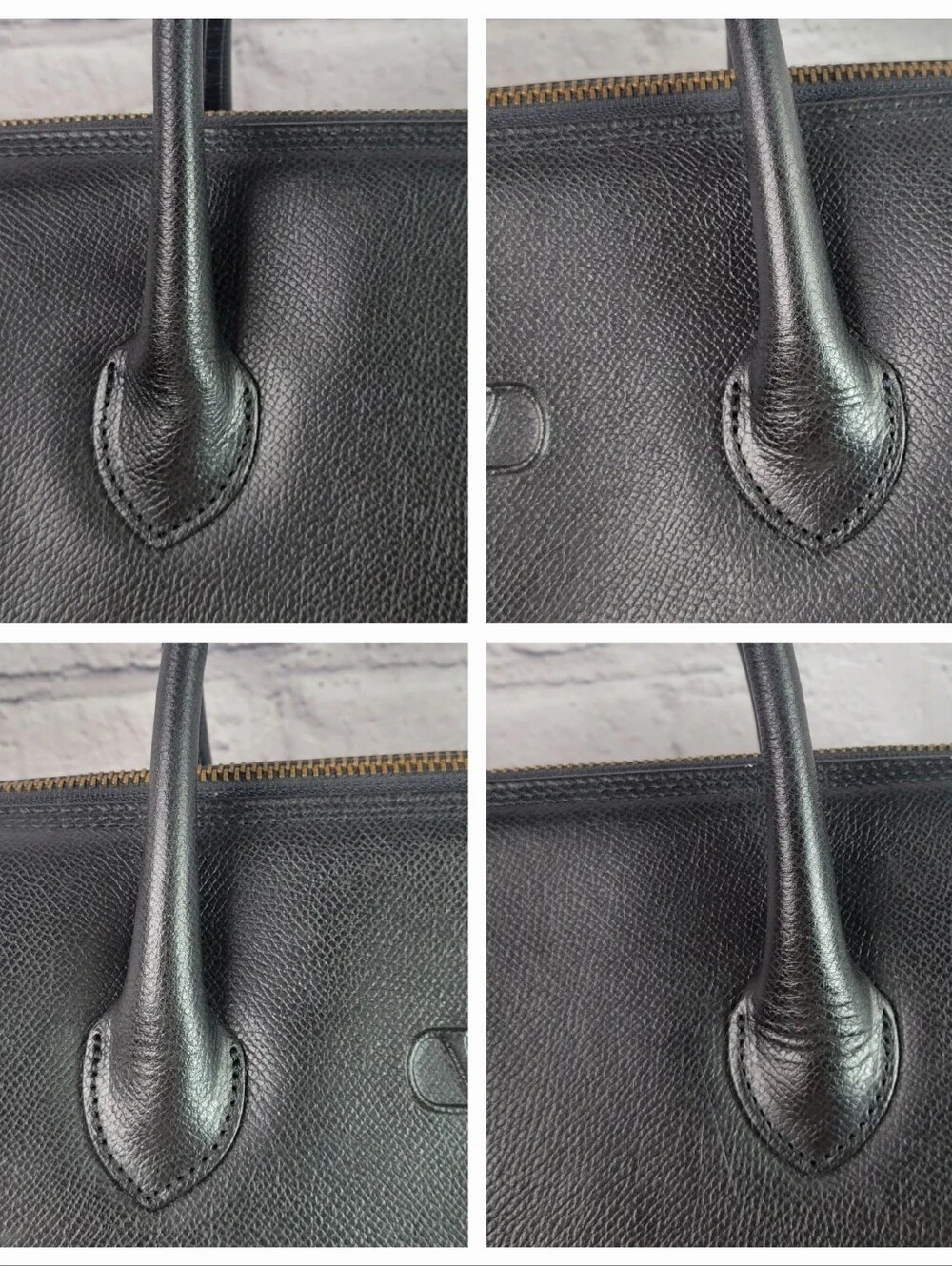 VALENTINO GARAVANI Classic VLogo Leather Boston Bag